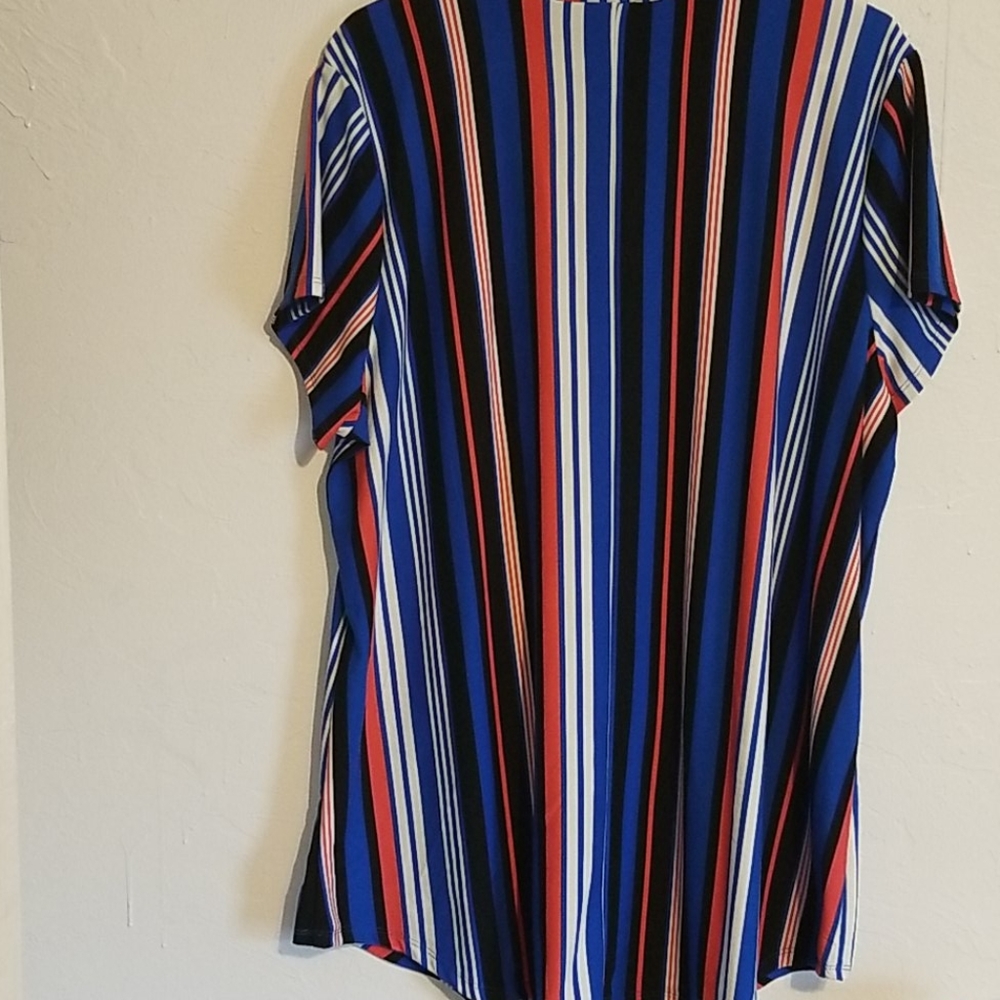 Bobbie Brooks Striped Short Sleeve Top Size 3X - Picture 4 of 7